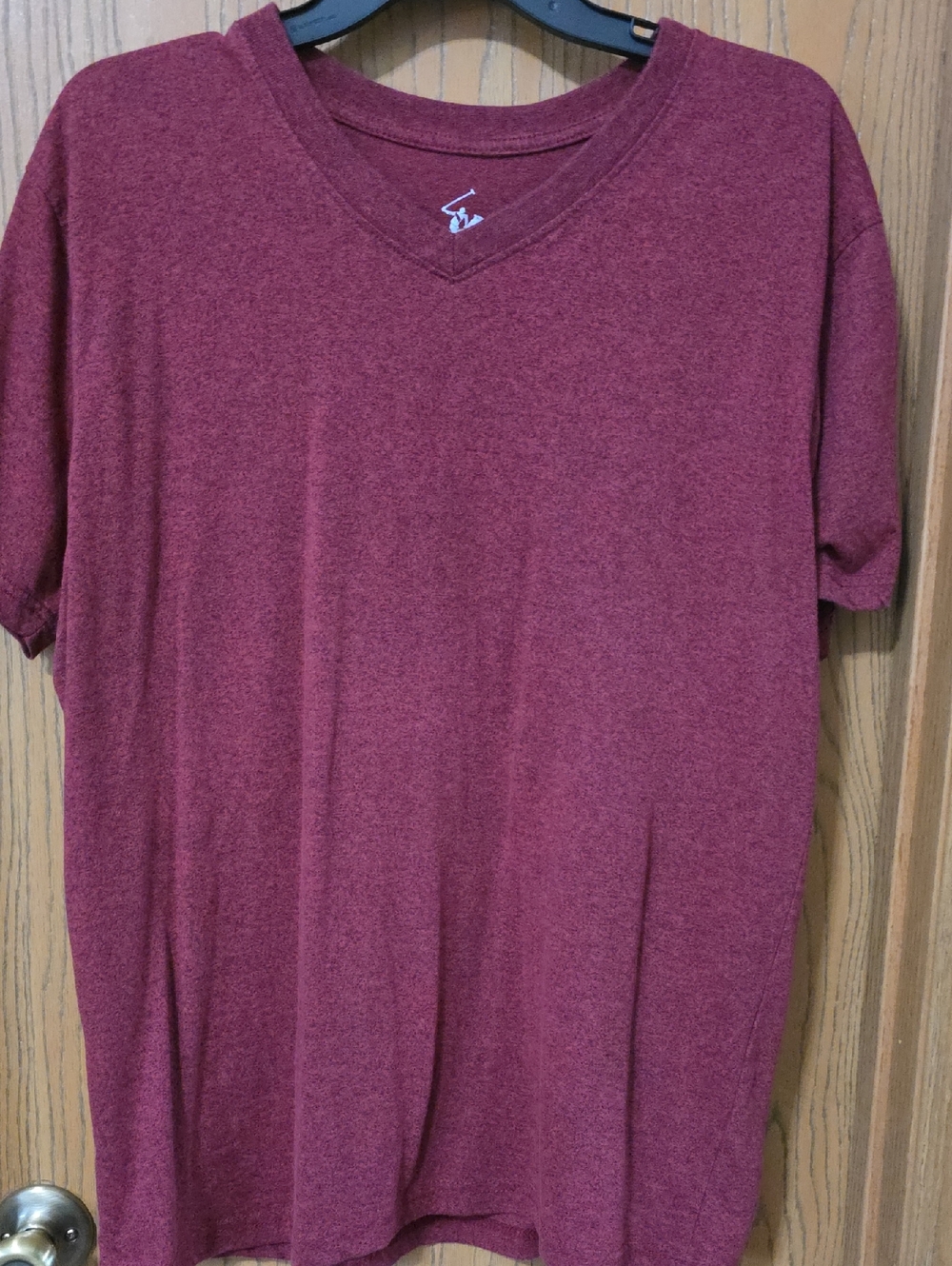 Beverly Hills Polo Club Heathered Maroon Tee with White Logo